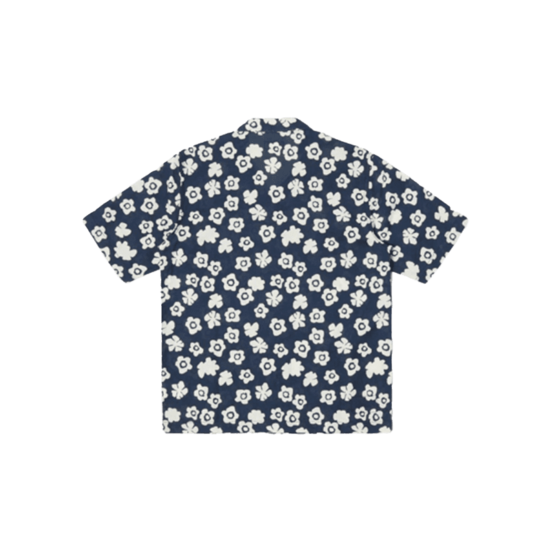 Road Shirt Indigo Flower Back