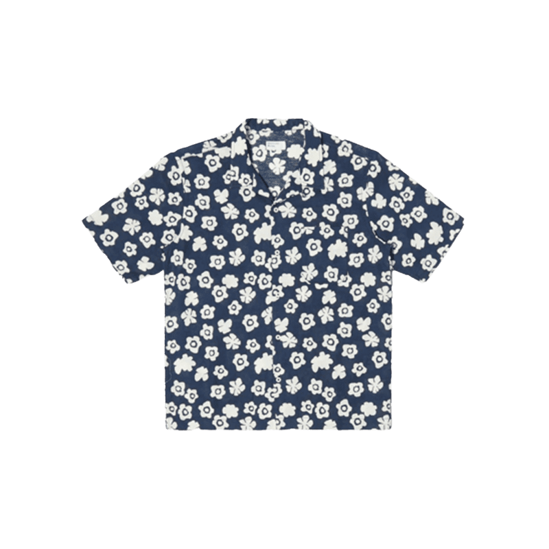 Road Shirt Indigo Flower Front