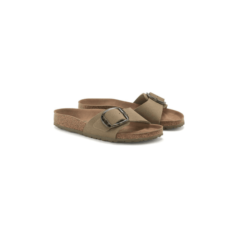 birkenstock w sandals madrid big buckle vegan faded khaki 30558829477911