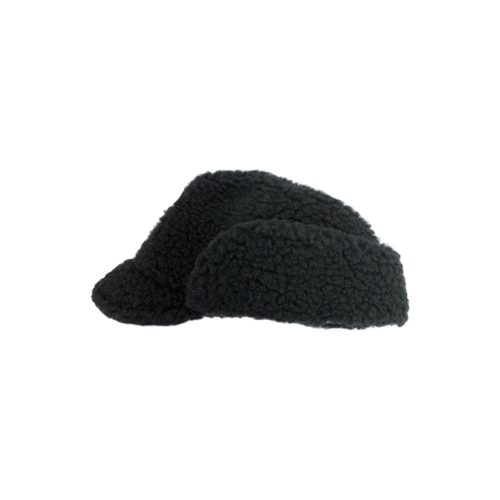 cableami winter hat boa sherpa cap with earflap black 28406174056471