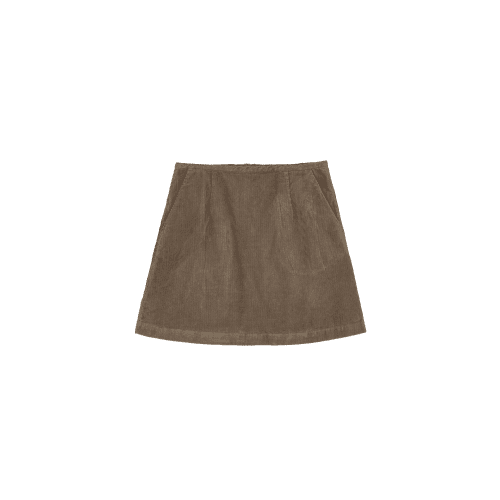 corduroy mini skirt brown