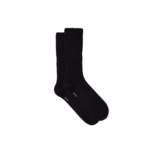 cotton rib socks black