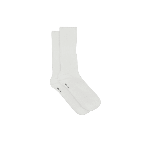 cotton rib socks white