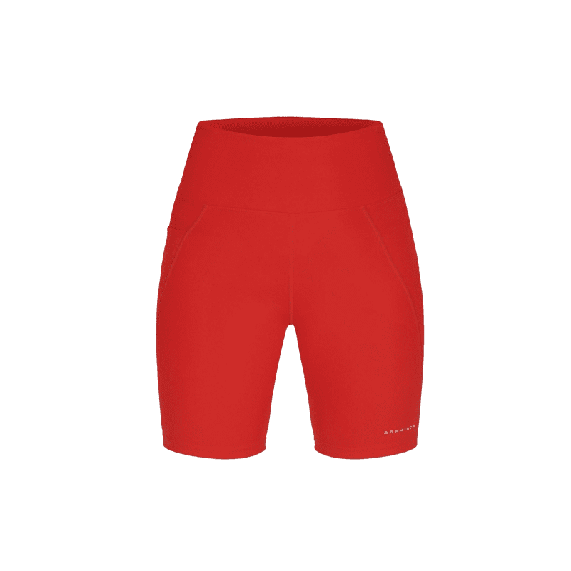 flattering high waist bike tights red