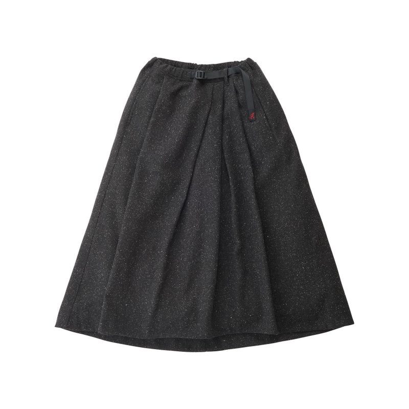 gramicci w skirt wool talecut skirt charcoal 30809258754071