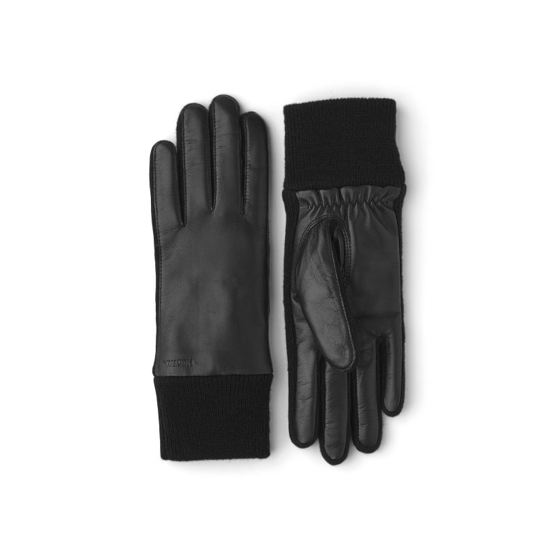 hestra fw23 w gloves jeanne black 30698953048087