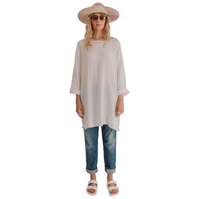 loomist dresses sile tunic off white 28153319227415