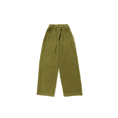 one tuck fatigue corduroy pants back