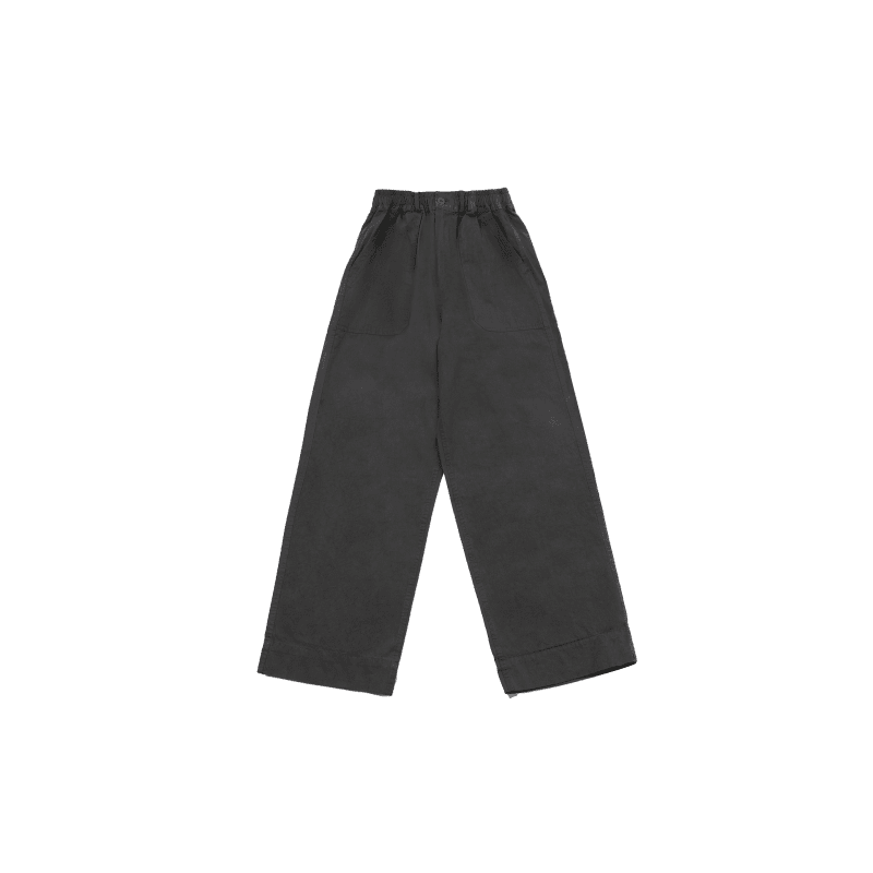 one tuck wide fatigue pant charcoal