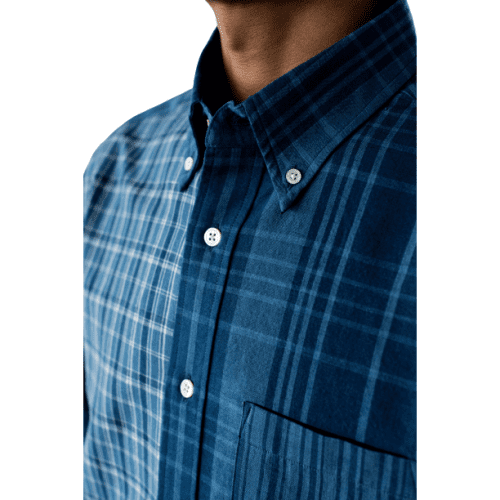 original madras trading co m button down shirt contrasting collar ls button down multi blue plaid 30525454811159