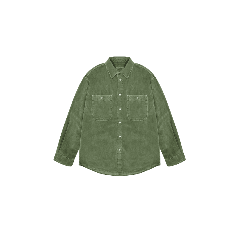 pigment corduroy shirt moss green