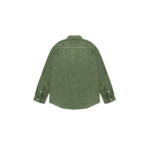 pigment corduroy shirt moss green back