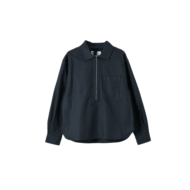 pull on zip shirt dark navy