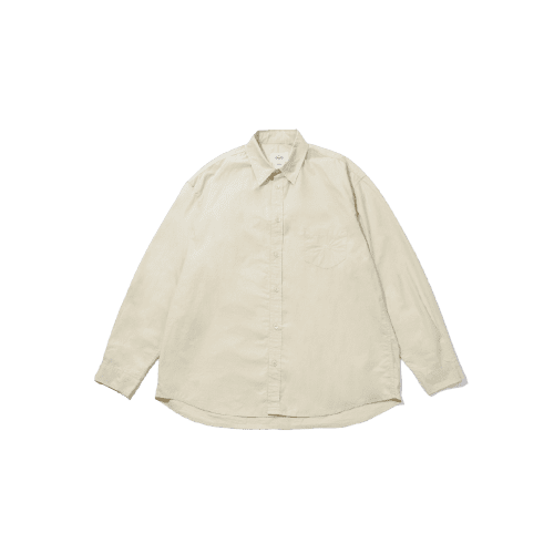 relaxed cotton shirt beige