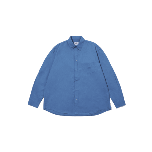 relaxed cotton shirt blue