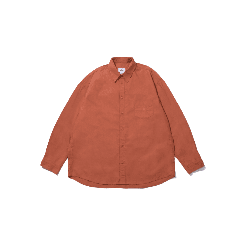 relaxed cotton shirt brick