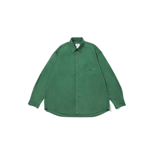 relaxed cotton shirt green