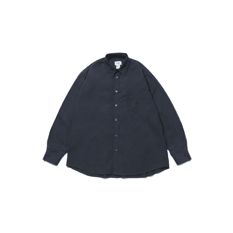 relaxed cotton shirt navy