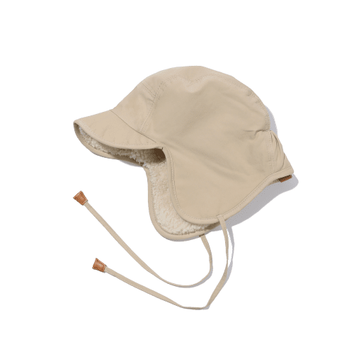 reversible trapper hat beige