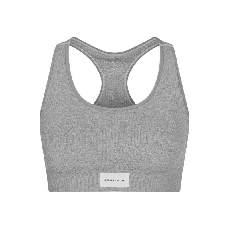 rohnisch w active top micro rib soft bra grey melange 31259863646231