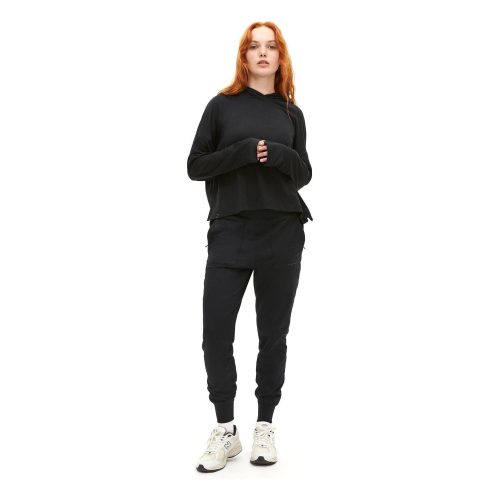 rohnisch w hoodie soft cropped hoodie black 30808462196759