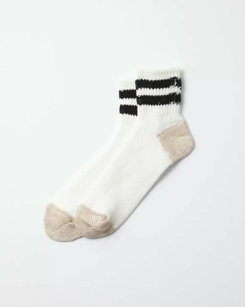 rototo os ribbed ankle socks black 01