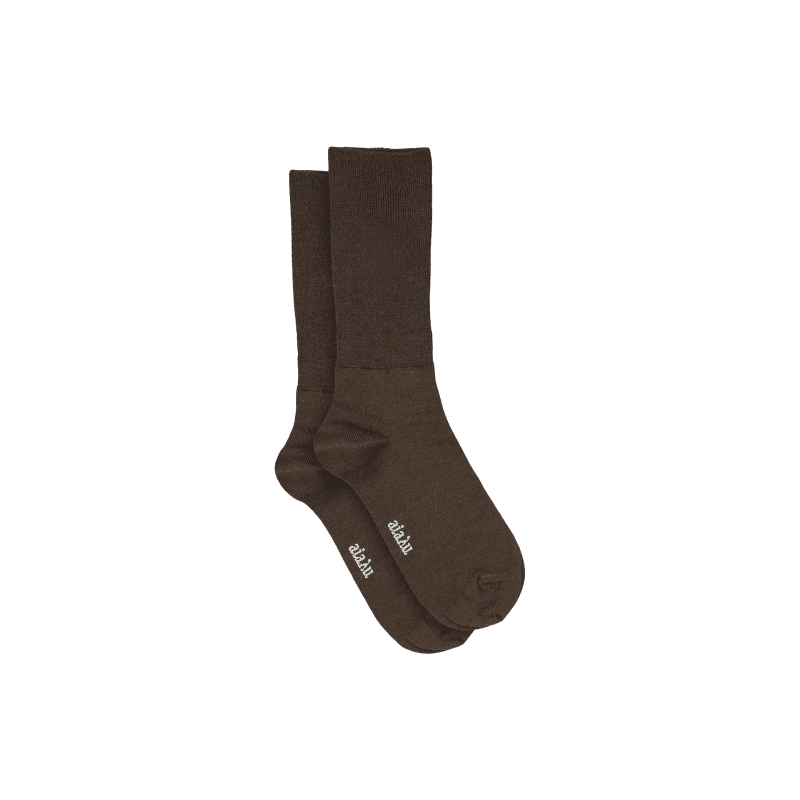 silk socks dark brown