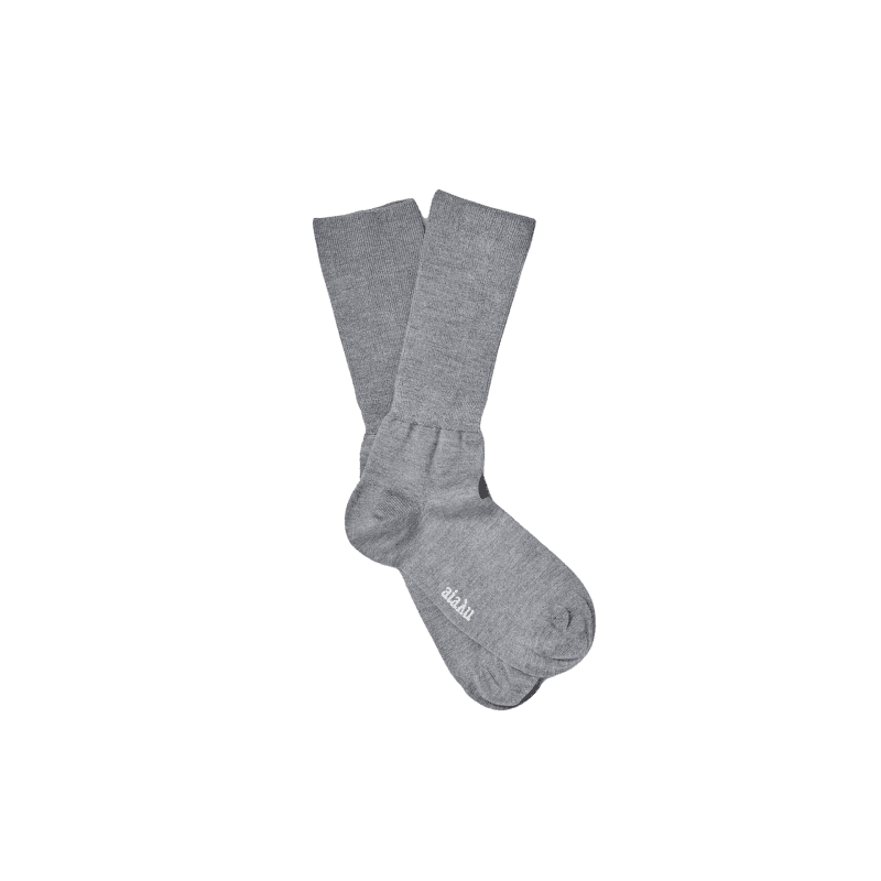 silk socks grey melange