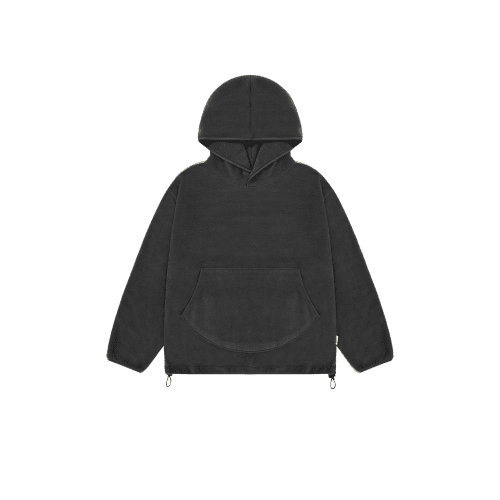 sunrise fleece snap hoodie dark grey