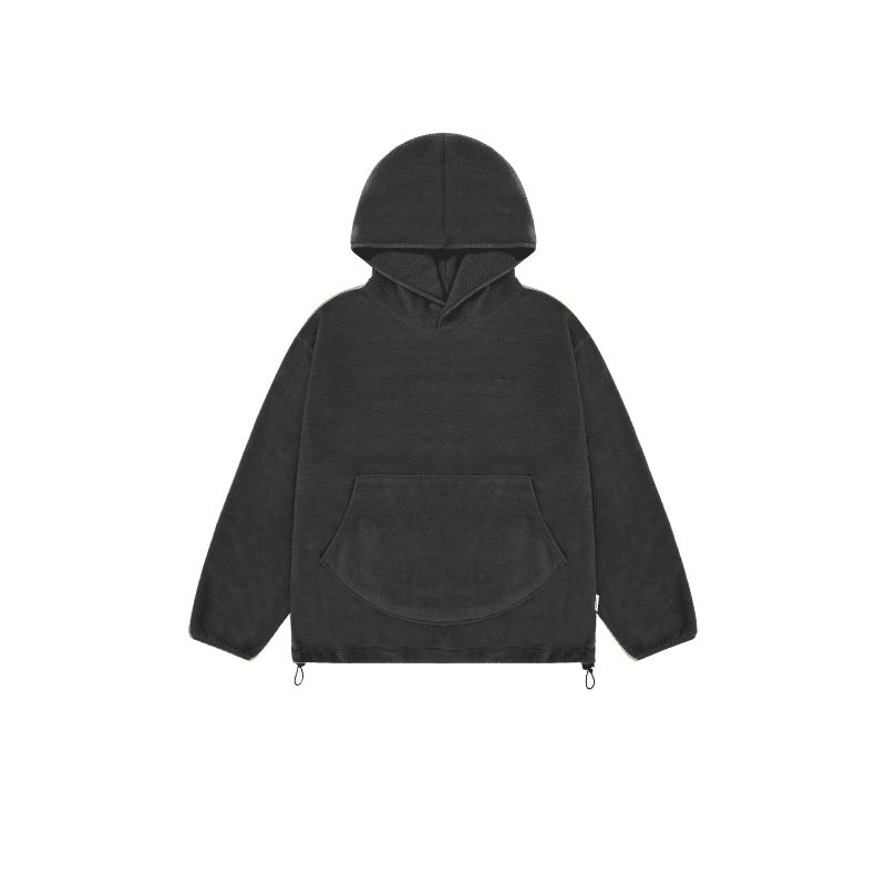 sunrise fleece snap hoodie dark grey