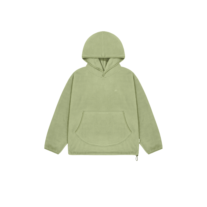 sunrise fleece snap hoodie melon