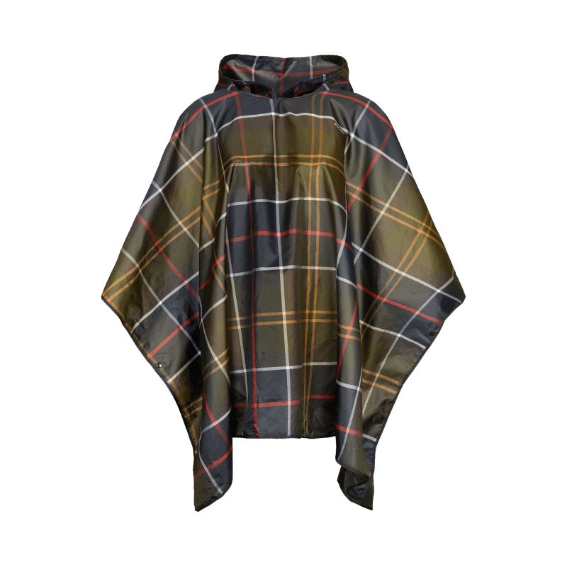 tartan showerproof poncho