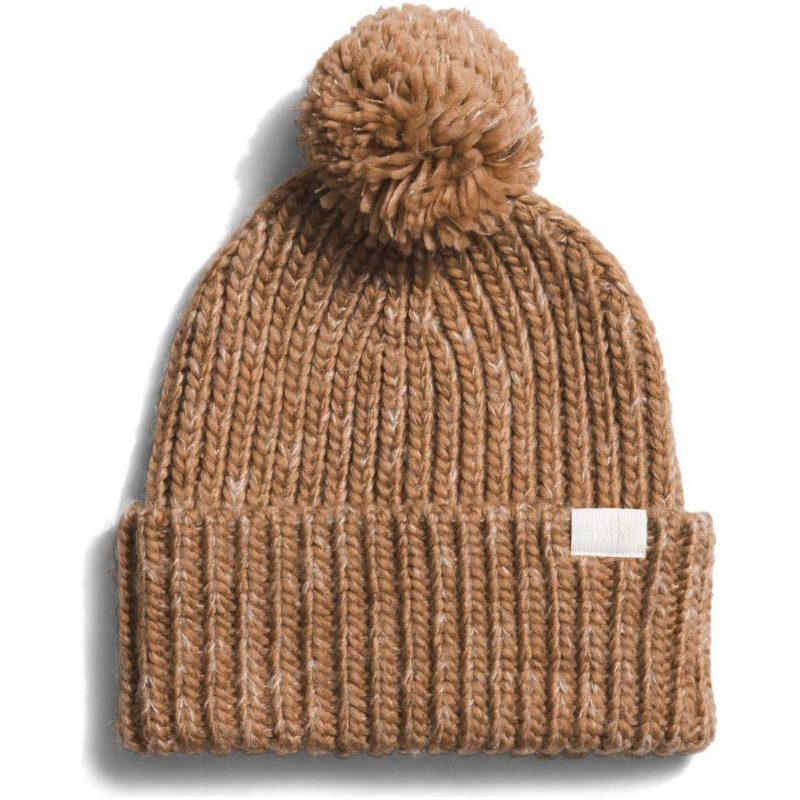 the north face beanie chunky beanie almond butter white 30946297774103