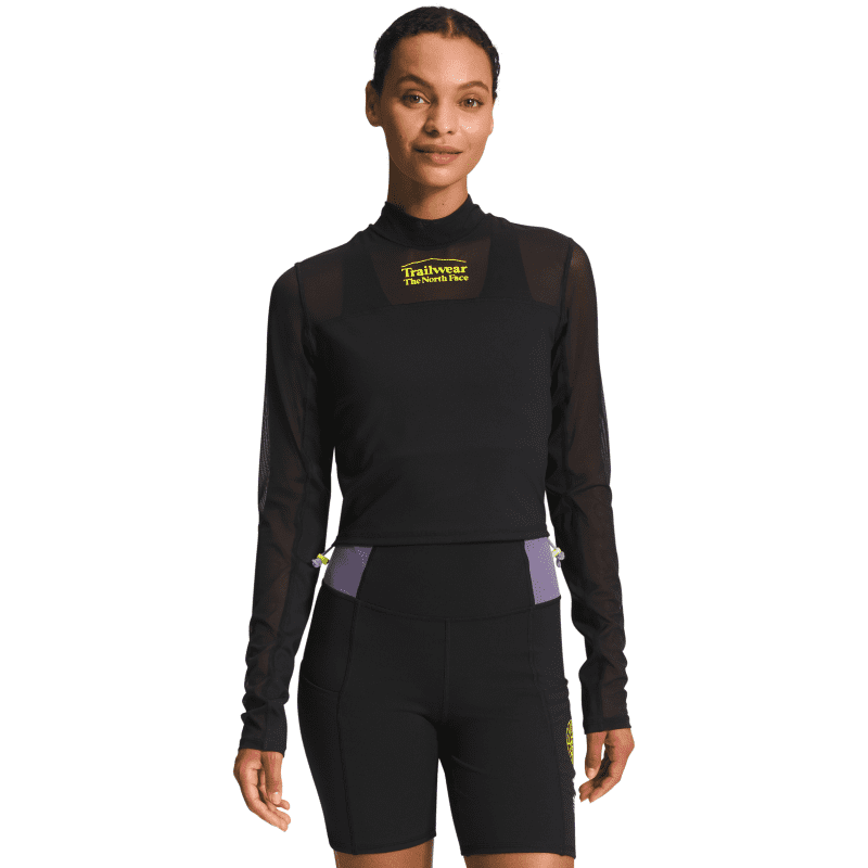 the north face w active top women s trailwear qtm mock neck l s tnf black 30521041158167