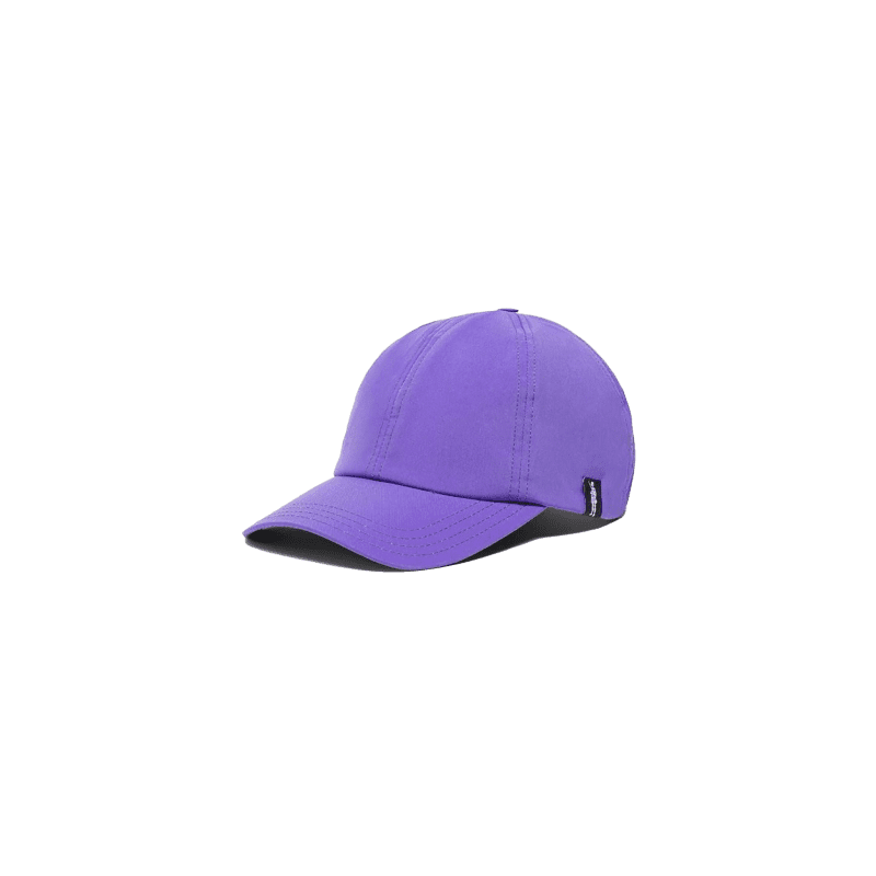 tipping baseball cap purple