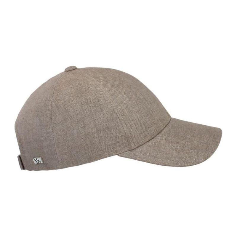 varsity headwear baseball cap linen cap argent khaki 30555124858903