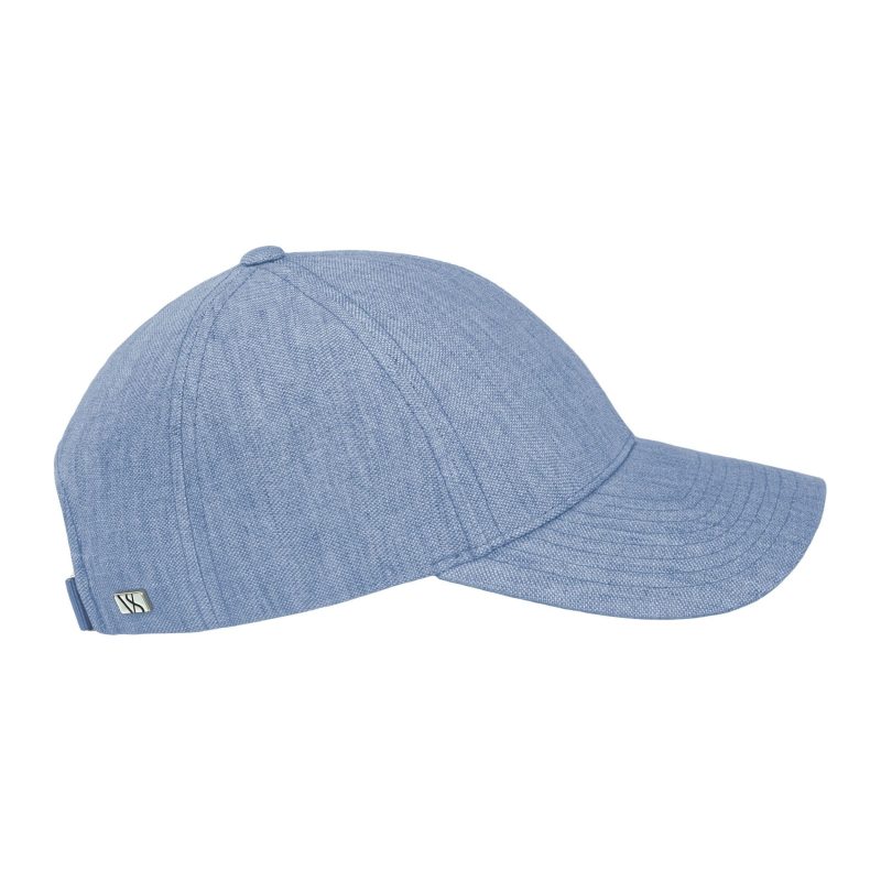 varsity headwear baseball cap linen cap azure blue 30537272197143