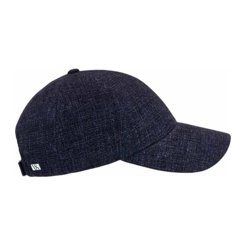 varsity headwear baseball cap linen cap navy melange 30555144093719