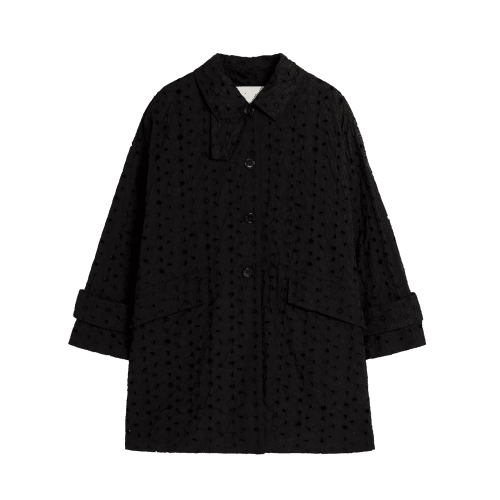 w humbie nylon black embroidered