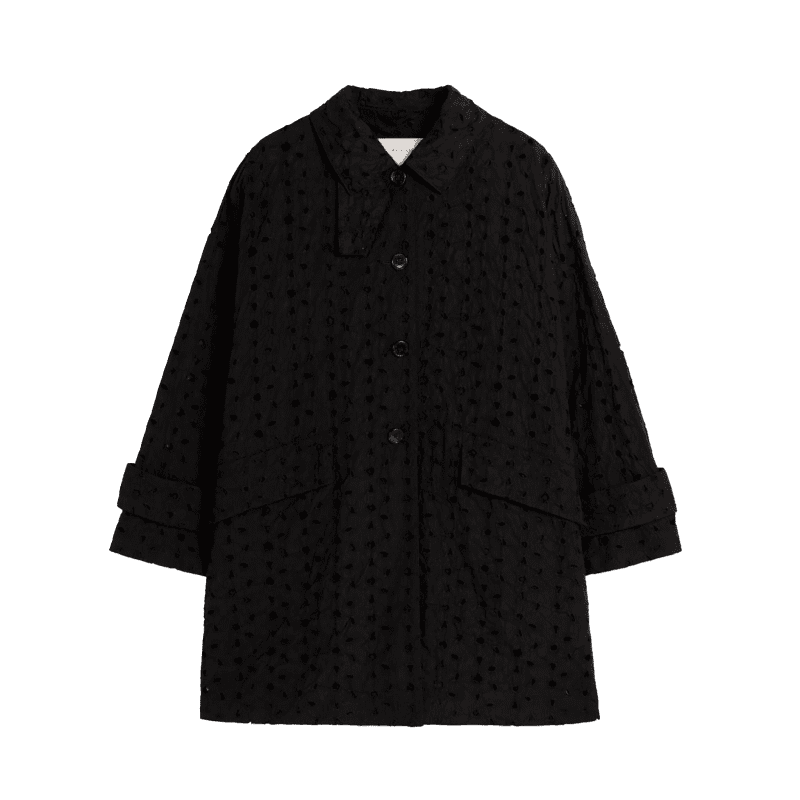 w humbie nylon black embroidered