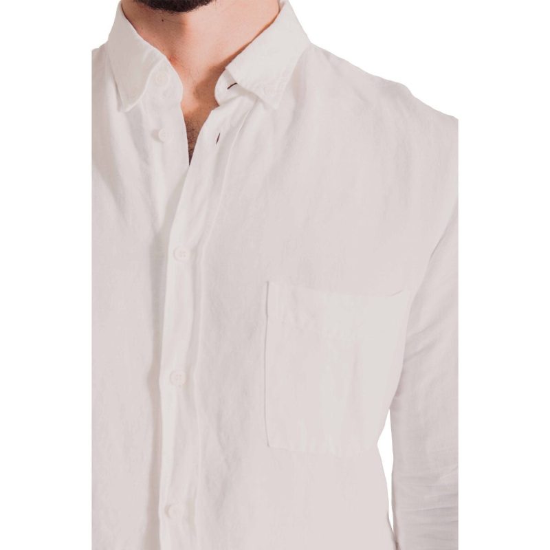 westerlind m shirting active linen button down shirt white 28164390420503