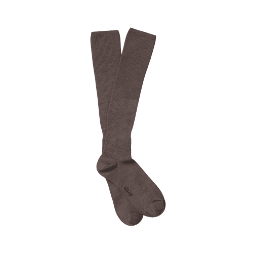 wool knee socks brown